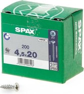 Spax Spaanplaatschroef Verzinkt PK 4.5 x 20 (200) - 200 stuks