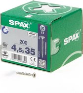 Spax Spaanplaatschroef Verzinkt PK 4.5 x 35 (200) - 200 stuks