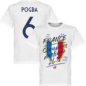 Frankrijk Champion Du Monde 2018 Pogba T-Shirt - Wit - L