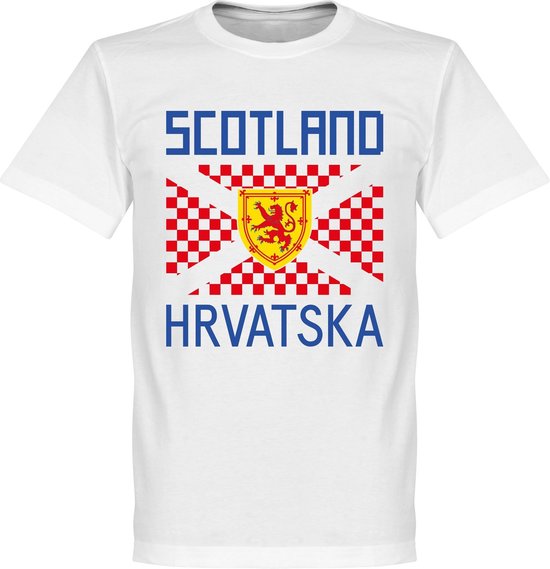 Schotland Kroatië Supporters T-Shirt - Wit - S