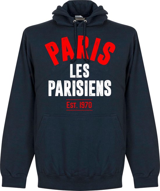 Paris Saint Germain Established Hooded Sweater - Navy - XXL
