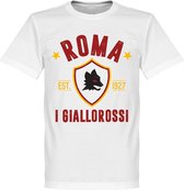 AS Roma Established T-Shirt - Wit  - XXXXL