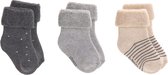 Lässig newborn sokken grijs set van 3
