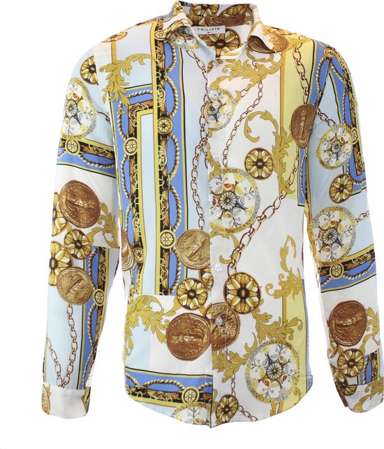 Frilivin Heren Blouse - Printed Overhemden - Lange Mouw - S | bol.com