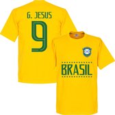 Brazilië G. Jesus 9 Team T-Shirt - Geel - XL