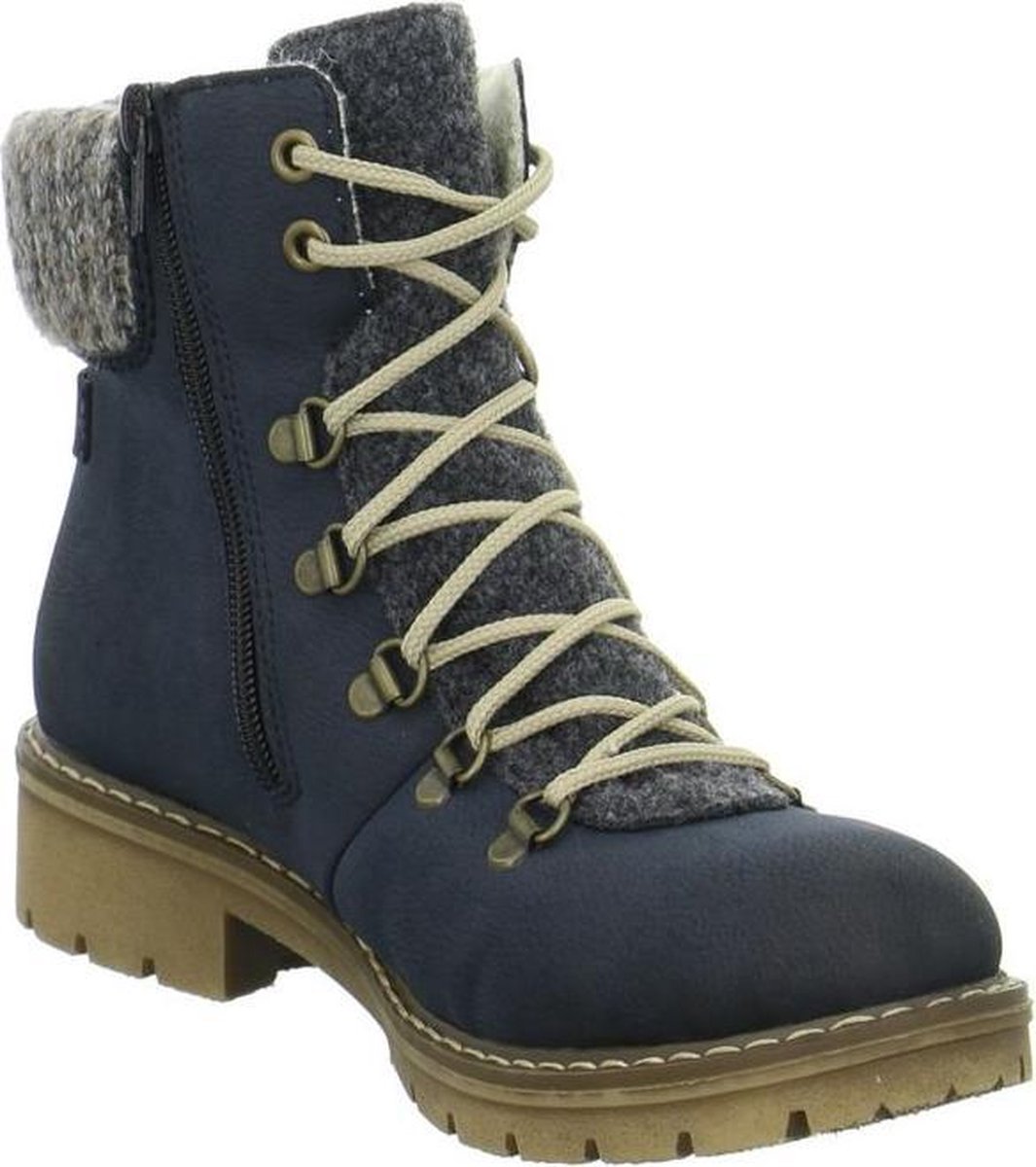 Rieker rits- \u0026 gesloten boots blauw - Vindjeschoen.nl