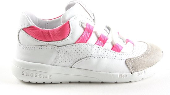 Shoesme Run Flex Meisjes Sneaker - Wit roze - Maat 25 | bol.com