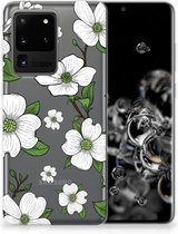 Back Cover Geschikt voor Samsung S20 Ultra TPU Siliconen Hoesje Dogwood Flowers