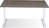 Zit-sta bureau elektrisch Elmo 160 x 80|NPR|Bruin eiken|Wit frame