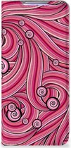 Bookcase Geschikt voor Samsung Galaxy S20 Swirl Pink