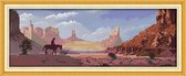 Artstudioclub®  borduurpakketten volwassenen The grand canyon Westelijk landschap 38 × 16cm