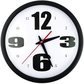 JAP Clocks AC69 - Ronde wandklok - Ø30 cm - Wand klok industrieel - Muurklok - Zwart