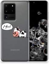 Geschikt voor Samsung Galaxy S20 Ultra Telefoonhoesje met Naam Cow