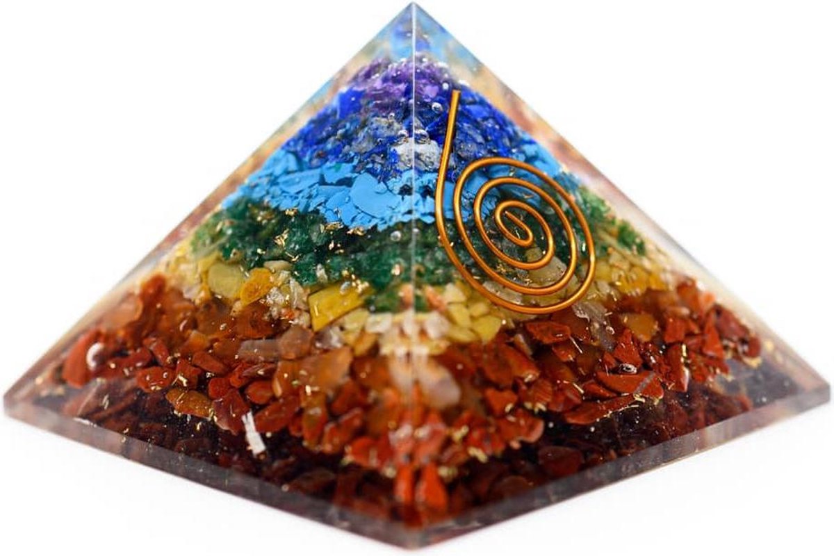 Orgonite Pyramid 7 Chakra avec spirale de cuivre (40 mm) | bol.com