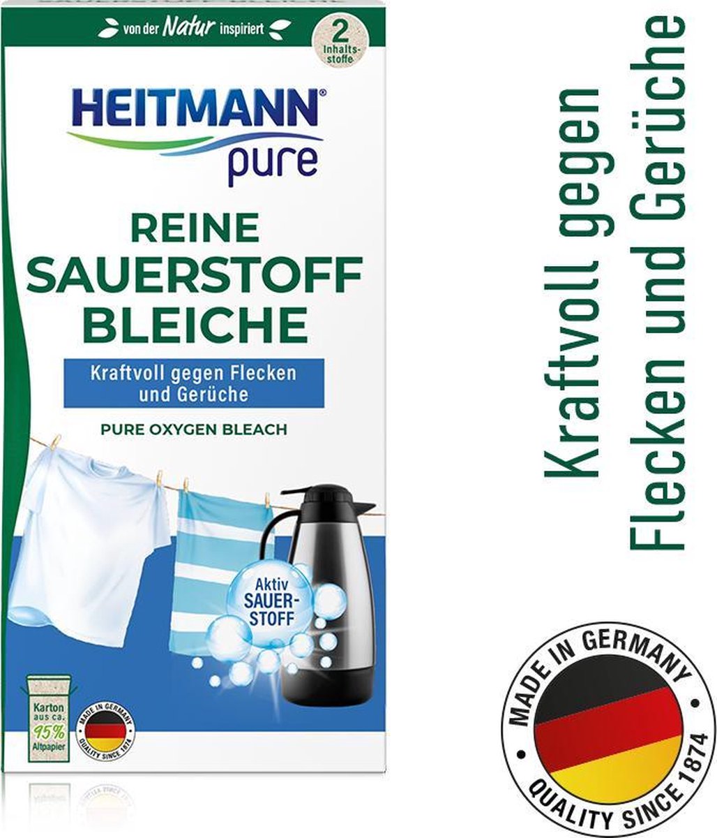 HEITMANN pure Bleekmiddel Krachtig Natuurvriendelijk Wasmiddel tegen