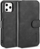 Leren Wallet Case - iPhone 11 Pro 5.8 inch - Retro - Zwart - DG-Ming