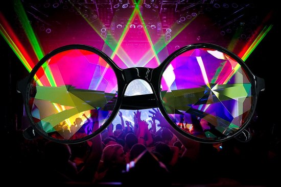 Spacebril – Festival Party Feest Kaleidoscoop bril – Kaleidoscope – Caleidoscoop –