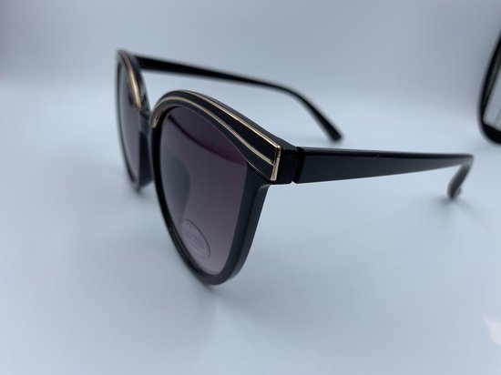 Zonnebril Vlindermontuur UV400 Bescherming Cat 3 Glazen 53 mm Zwart |  bol.com
