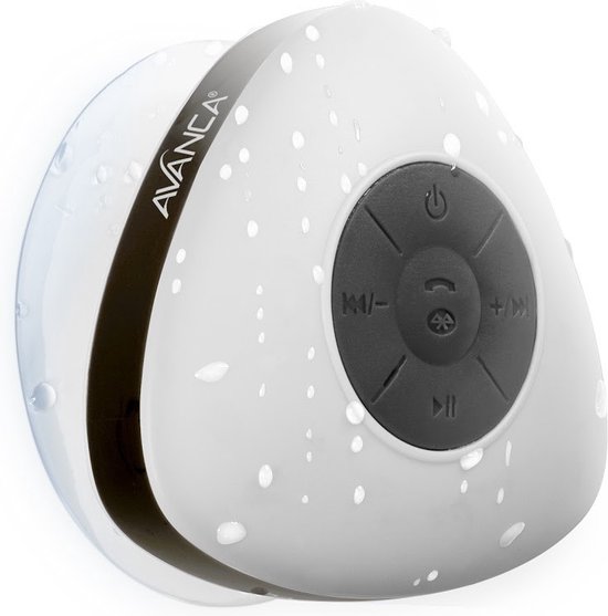 Avanca bluetooth waterdichte wireless speaker - douche speaker - waterproof - wit