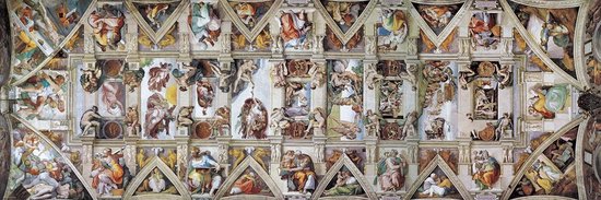 Retentie Duur vrouwelijk Sixtijnse Kapel puzzel 1000 stukjes Michelangelo Panorama | bol.com