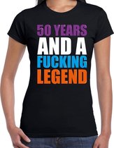 50 year legend / 50 jaar legende cadeau t-shirt zwart dames XS