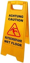Panneau d'avertissement jaune Attention sol glissant - 58 cm x 28 cm - Attention panneau de sol glissant - Planche à laver / panneau de sécurité