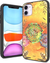 IYUPP Bohemian Festival cover geschikt voor Apple iPhone 11 Hoesje Geel x Oranje