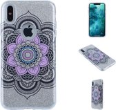 Apple Iphone XS Max siliconen glitter mandala hoesje