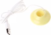 USB Luchtbevochtiger | Humidifier | Aroma Diffuser | Aroma therapie | Draagbaar | UFO | Geel