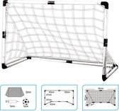 WiseGoods - Voetbalgoal - Goal Voetbaldoel Kinderen - Voetbal Bal - Met Voetbal en Pomp