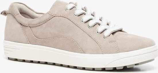 Jana leren dames sneakers - Beige - Maat 40 | bol.com