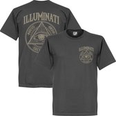 Illuminati Pocket & Rug Print T-Shirt - Donkergrijs - XXL