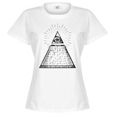 All Seeing Eye Dames T-Shirt - Wit - XL