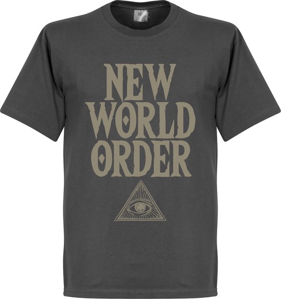 New World Order T-Shirt - Donkergrijs - L