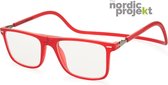 Nordic projekt NPMF Magneet leesbril +2.00 Rood
