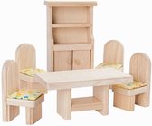 Plan Toys houten poppenhuismeubels klassieke Eetkamer
