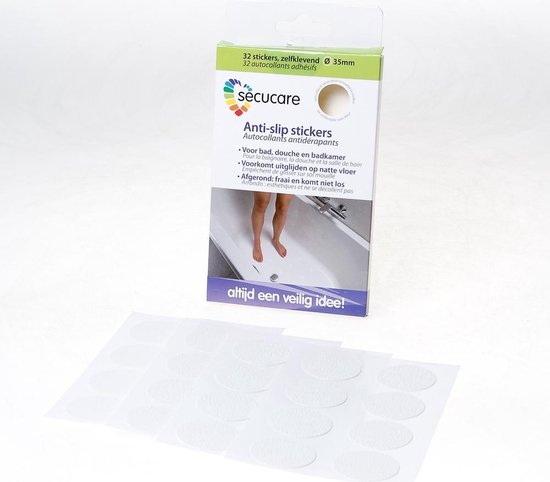 SecuCare Antislip sticker (32 stuks) - rond wit (bad / / - 8040.000.02 | bol.com