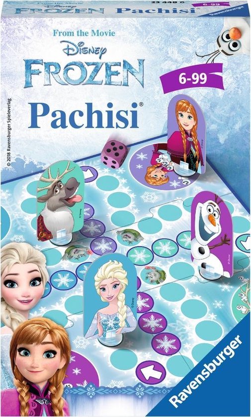 Thumbnail van een extra afbeelding van het spel Ravensburger Frozen Pachisi - pocketspel
