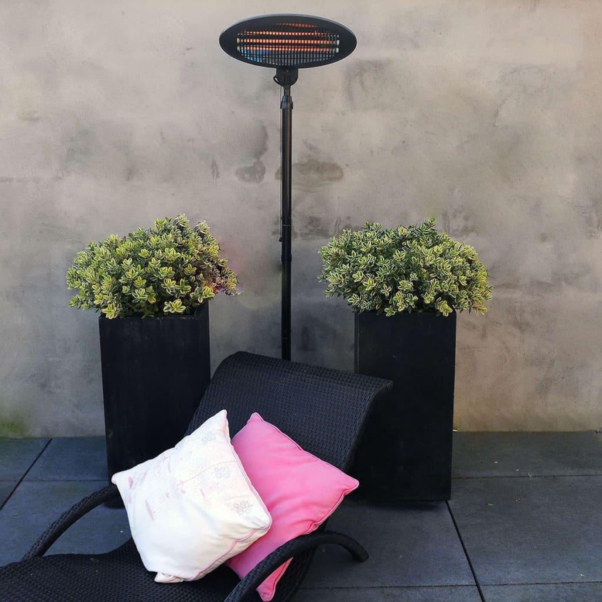 Sunred Elektra Quartz 2000 W - Freestanding Patio Heater - Black