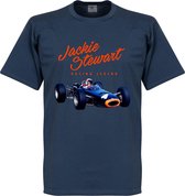 Jackie Stewart Monaco T-Shirt - Navy Blauw - S