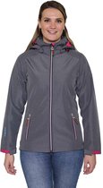 BJØRNSON SILJE Softshell Jas Winddicht Dames - Maat 56 - Antraciet Grijs