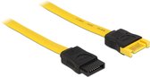 DeLOCK 0.7m 2xSATAIII SATA-kabel 0,7 m Zwart, Geel SATA 7-pin