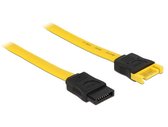 DeLOCK 0.1m 2xSATAIII SATA-kabel 0,1 m Zwart, Geel SATA 7-pin