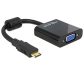 Premium Mini HDMI naar VGA adapter / zwart - 0,15 meter