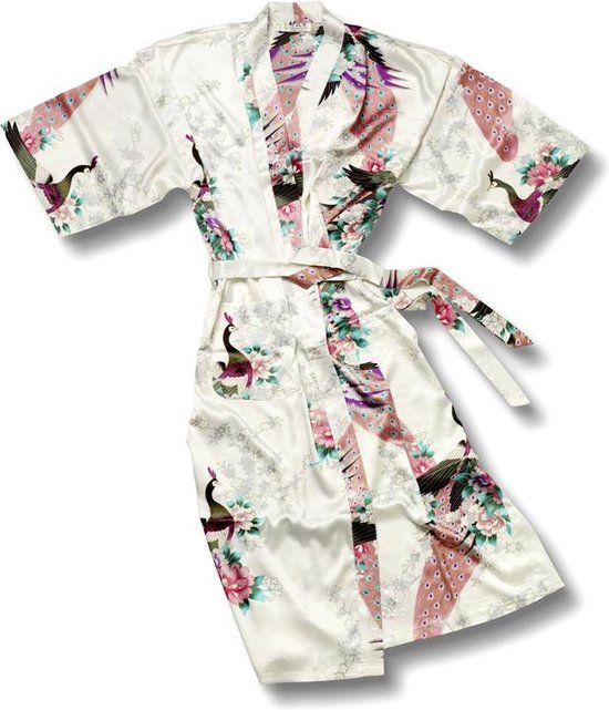 TA-HWA Kimono met Pauw Motief Dames Kimono