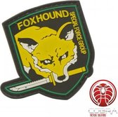 FOXHOUND Special Force Group 3D PVC patch embleem geel met klittenband