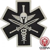 Molon Labe EMS Medical patch embleem PVC white met klittenband