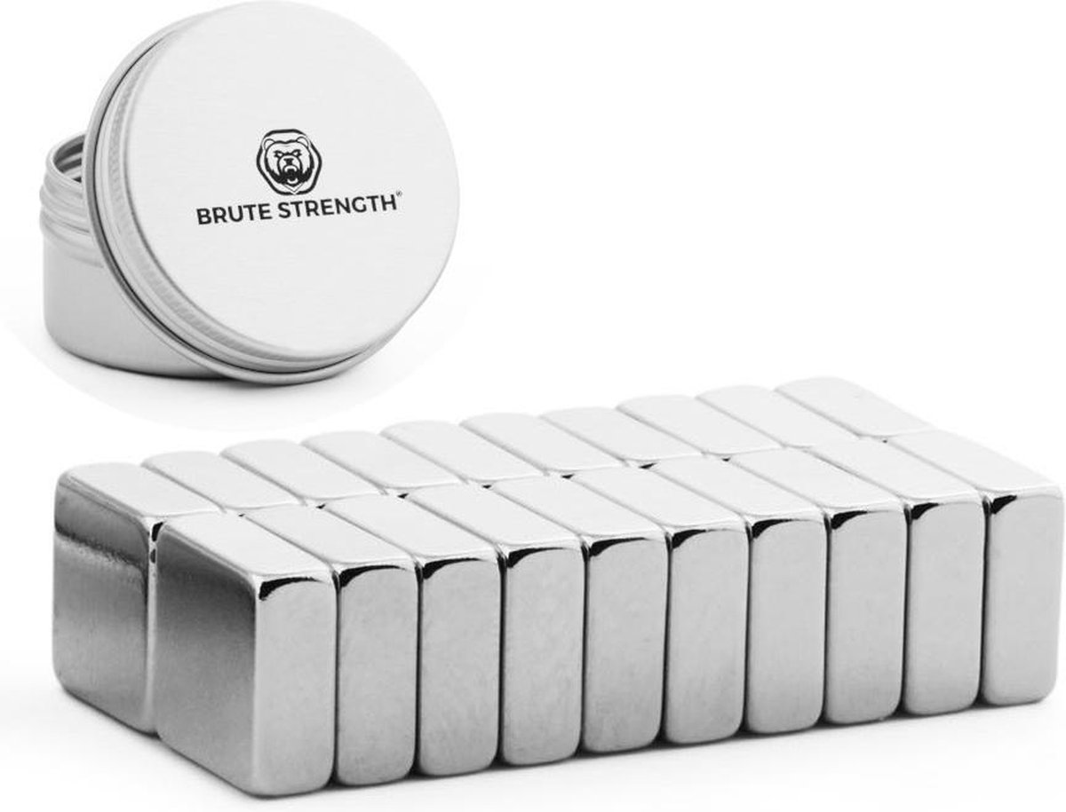 Brute Strength - Super sterke magneten - Vierkant - 10 x 10 x 4 mm - 20  stuks -... | bol.com