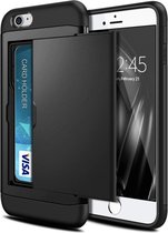 Apple iPhone 6 - 6s Card Case | Zwart | TPU - Hard PC | Wallet | Pasjeshouder