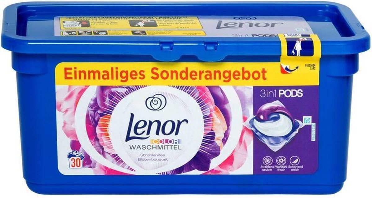 Lenor 3in1 Pods - 30 Wasbeurten - Kleur - Bloemen